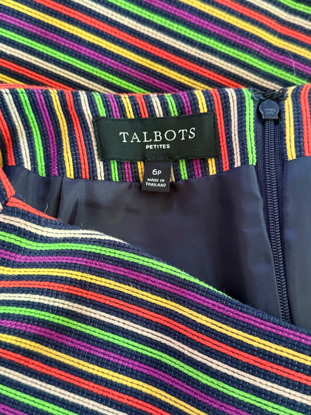 Flattering Talbots Petite 6P Multicolor Pencil Skirt Textured career preppy